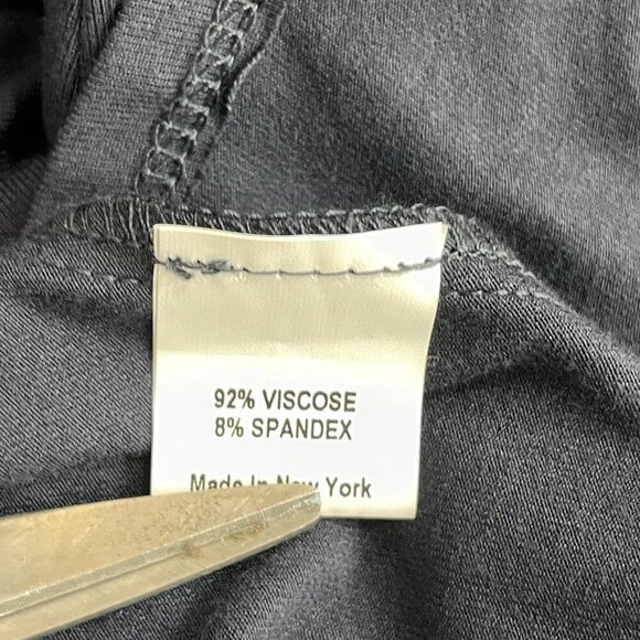 Estelle & Finn Stretch Knit Long Sleeve Top Size XS Gray Made in USA Viscose - Picture 6 of 6